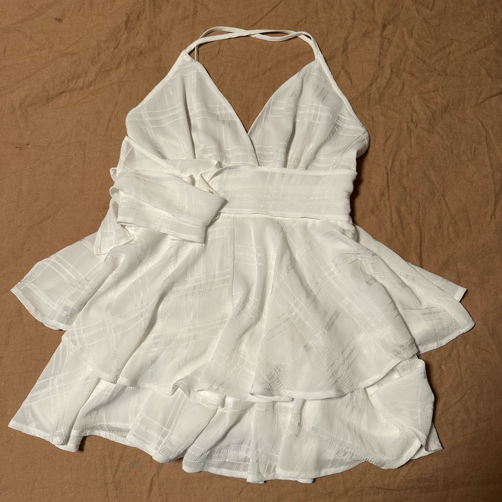 Small Pink Lily romper - like new